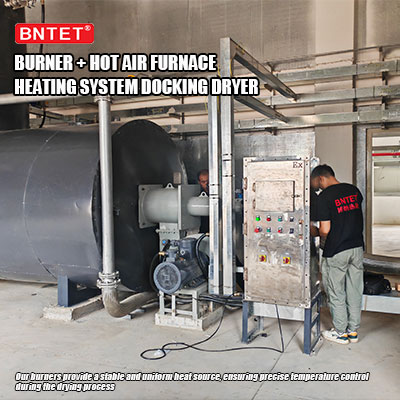 Industrial burner with hot air furnace